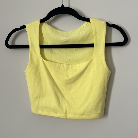 NWOT Wild Fable Yellow Sleeveless Crop Tank Top - Picture 1 of 3